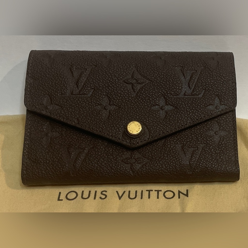 LOUIS VUITTON Empreinte Compact Curieuse Wallet in Brown
